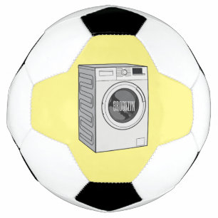 Afbeelding cartoon wasmachine voetbal