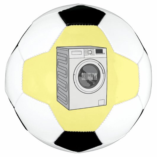 Afbeelding cartoon wasmachine voetbal (Voorkant)