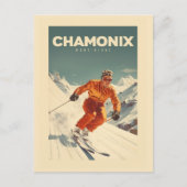 Afbeelding Chamonix - Frankrijk - Monte-Blanc illu Briefkaart (Voorkant)