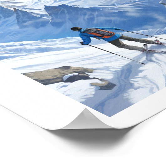 Afbeelding Chamonix - Frankrijk - Monte-Blanc illu Poster (Hoek)