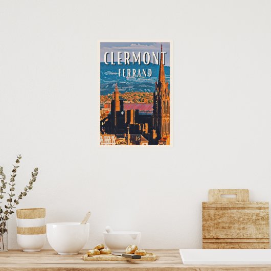 Afbeelding Clermont-Ferrand Photo Vintage Poster (Keuken)