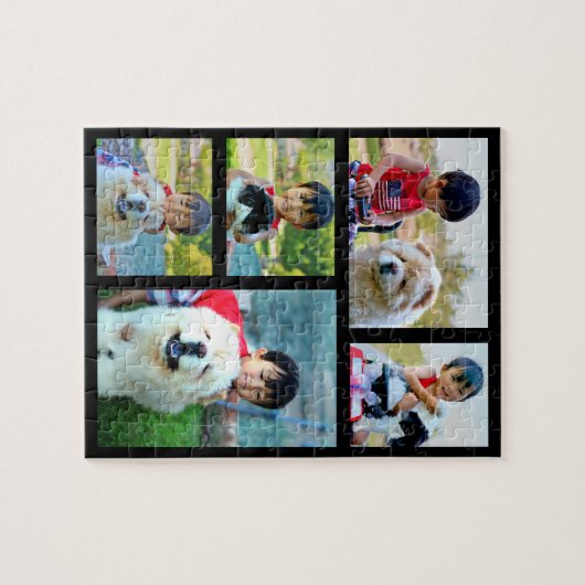 Afbeelding Collage 5 Foto Gepersonaliseerd Legpuzzel (Horizontaal)