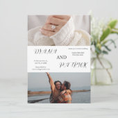 Afbeelding collage bruiloft uitnodiging (Staand voorkant)