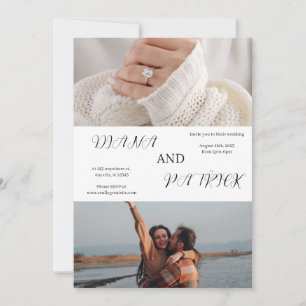 Afbeelding collage bruiloft uitnodiging