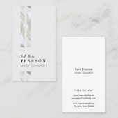 Afbeelding Consultant Dubbele Faux Silver Visitekaartje (Voorkant / Achterkant)