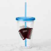 Afbeelding cordion cartoon acryl drinkbeker (Voorkant)