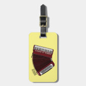 Afbeelding cordion cartoon bagagelabel (Voorkant verticaal)