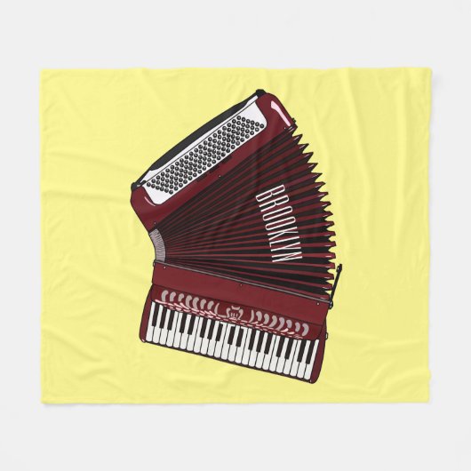 Afbeelding cordion cartoon fleece deken (Voorkant (Horizontaal))