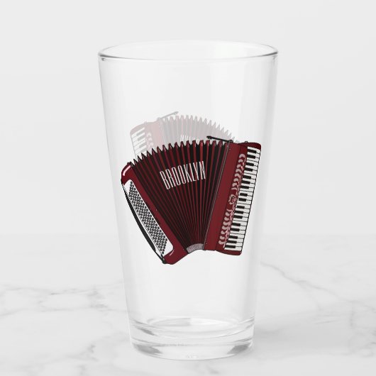 Afbeelding cordion cartoon glas (Achterkant)