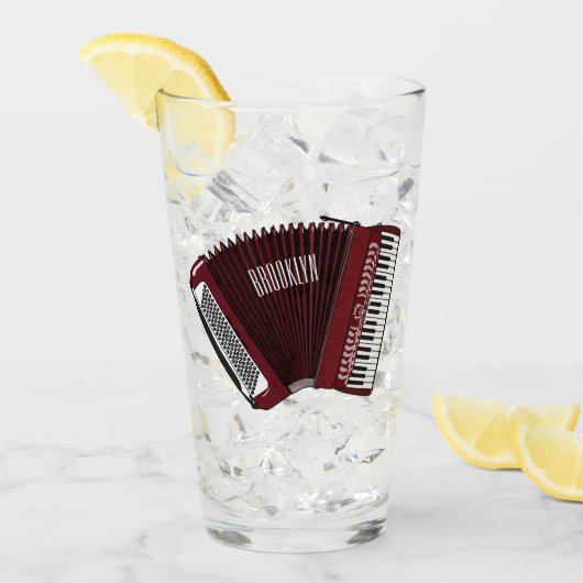 Afbeelding cordion cartoon glas (Voorkant ijs)