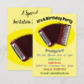 Afbeelding cordion cartoon kaart (Voorkant / Achterkant)