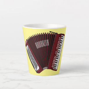 Afbeelding cordion cartoon latte mok