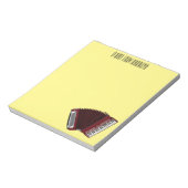 Afbeelding cordion cartoon notitieblok (Linkerzijde)