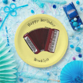 Afbeelding cordion cartoon papieren bordje (Feest)