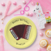 Afbeelding cordion cartoon papieren bordje (Feest)