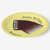 Afbeelding cordion cartoon papieren bordje (Gekanteld)