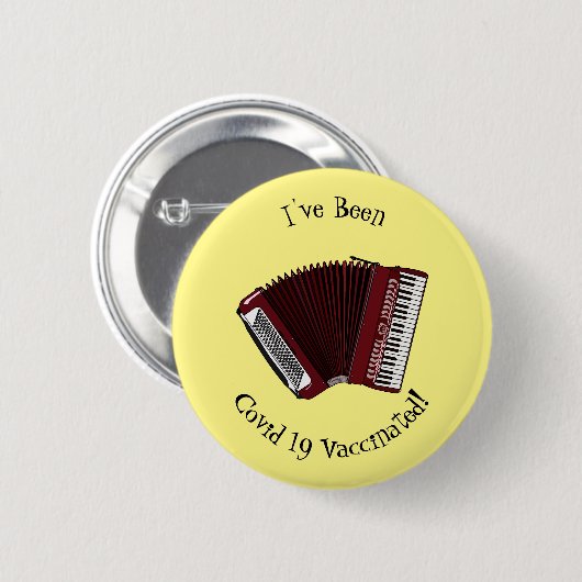 Afbeelding cordion cartoon ronde button 5,7 cm (Voorkant /achterkant)