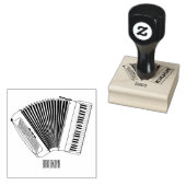 Afbeelding cordion cartoon rubberstempel (Gestempeld)