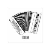 Afbeelding cordion cartoon rubberstempel (Afrduk)