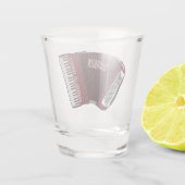 Afbeelding cordion cartoon shot glas (Achterkant)