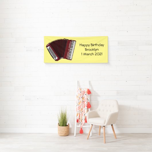 Afbeelding cordion cartoon spandoek (Insitu)