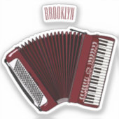 Afbeelding cordion cartoon sticker (Voorkant)