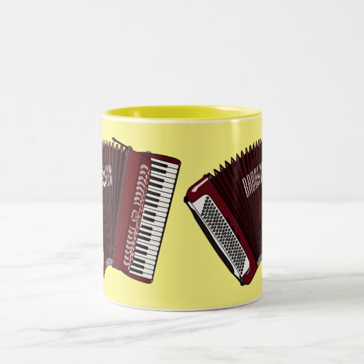 Afbeelding cordion cartoon tweekleurige koffiemok (Center)