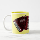 Afbeelding cordion cartoon tweekleurige koffiemok (Links)