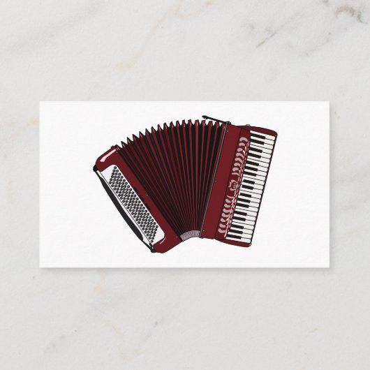 Afbeelding cordion cartoon visitekaartje (Achterkant)