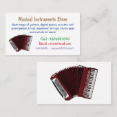 Afbeelding cordion cartoon visitekaartje (Voorkant / Achterkant)