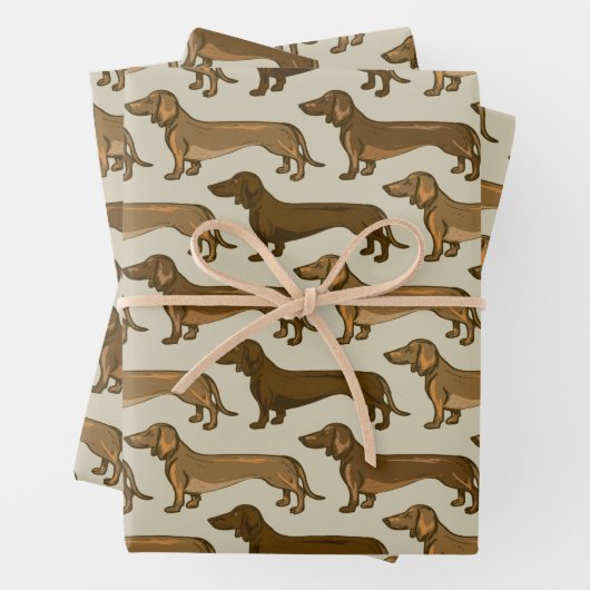 Afbeelding Dachshund naadloos Inpakpapier Vel (In situ)