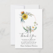 Afbeelding Daisies Floral Wedding Bedankt (Voorkant)