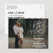 Afbeelding De datum opslaan Briefkaart, enkele fot Briefkaart (Voorkant / Achterkant)