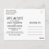 Afbeelding De datum opslaan Briefkaart, horizontaa Briefkaart (Achterkant)