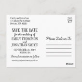 Afbeelding De datum opslaan Briefkaart, verticaal Briefkaart (Achterkant)