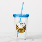 Afbeelding dim sum cartoon acryl drinkbeker (Achterkant)