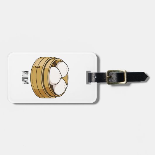 Afbeelding dim sum cartoon bagagelabel (Voorkant horizontaal)