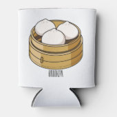 Afbeelding dim sum cartoon blikjeskoeler (Voorkant)