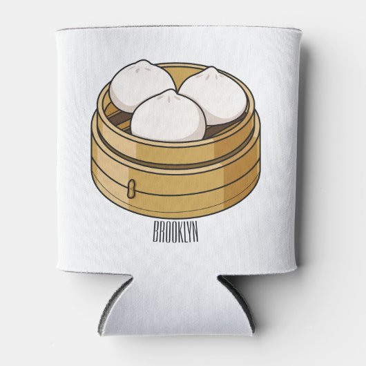 Afbeelding dim sum cartoon blikjeskoeler (Voorkant)