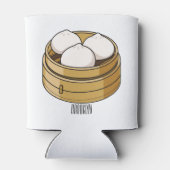 Afbeelding dim sum cartoon blikjeskoeler (Achterkant)