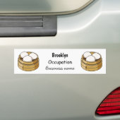 Afbeelding dim sum cartoon bumpersticker (Op auto)