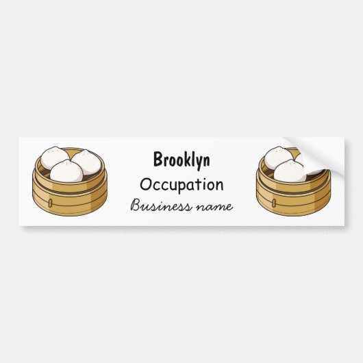Afbeelding dim sum cartoon bumpersticker (Voorkant)
