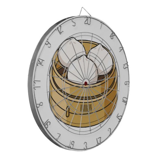 Afbeelding dim sum cartoon dartbord (Voorkant Links)