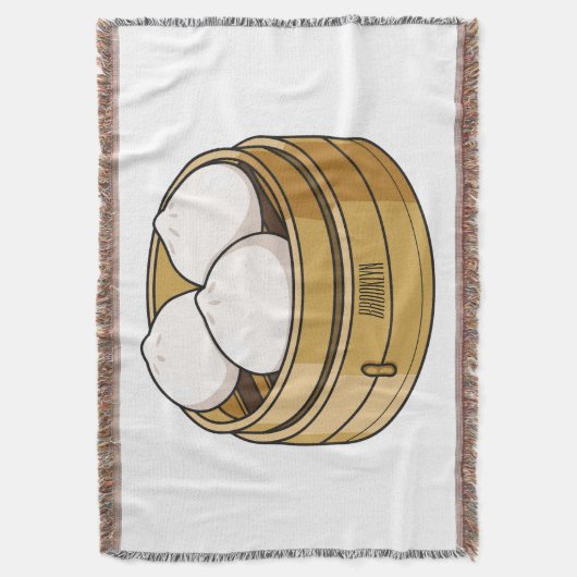 Afbeelding dim sum cartoon deken (Voorkant Verticaal)