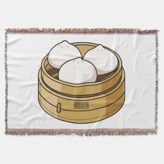 Afbeelding dim sum cartoon deken (Voorkant)