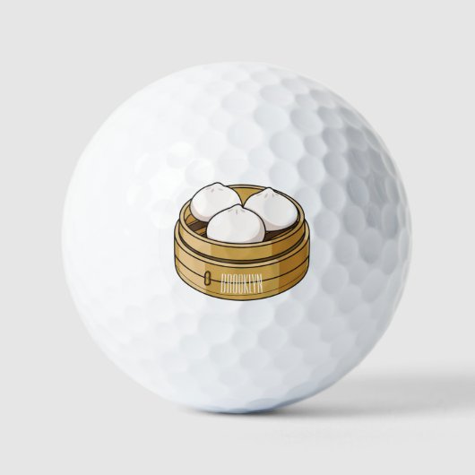 Afbeelding dim sum cartoon golfballen (Voorkant)