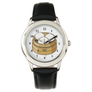 Afbeelding dim sum cartoon horloge