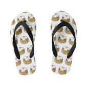 Afbeelding dim sum cartoon kinder teenslippers (Voetbed)