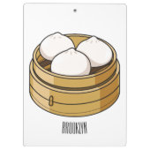 Afbeelding dim sum cartoon klembord (Achterkant)