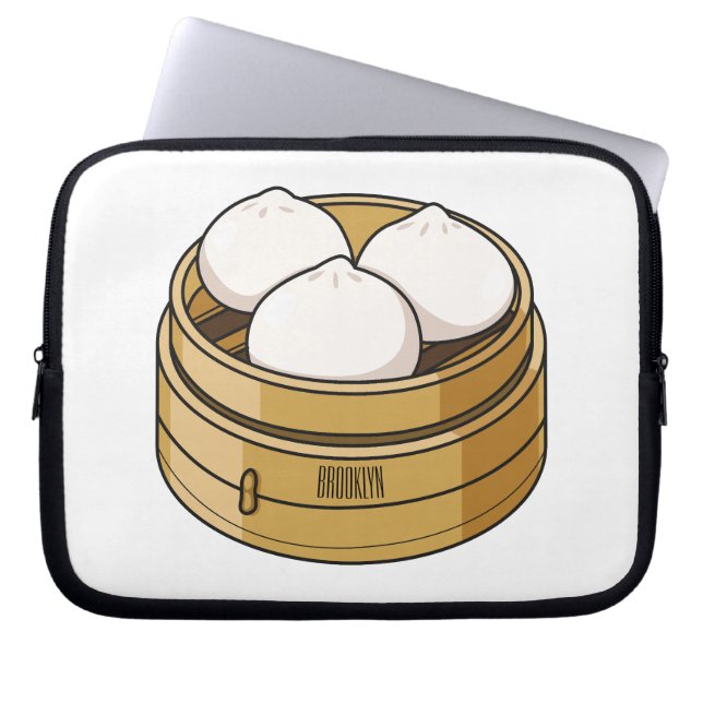 Afbeelding dim sum cartoon laptop sleeve (Voorkant)